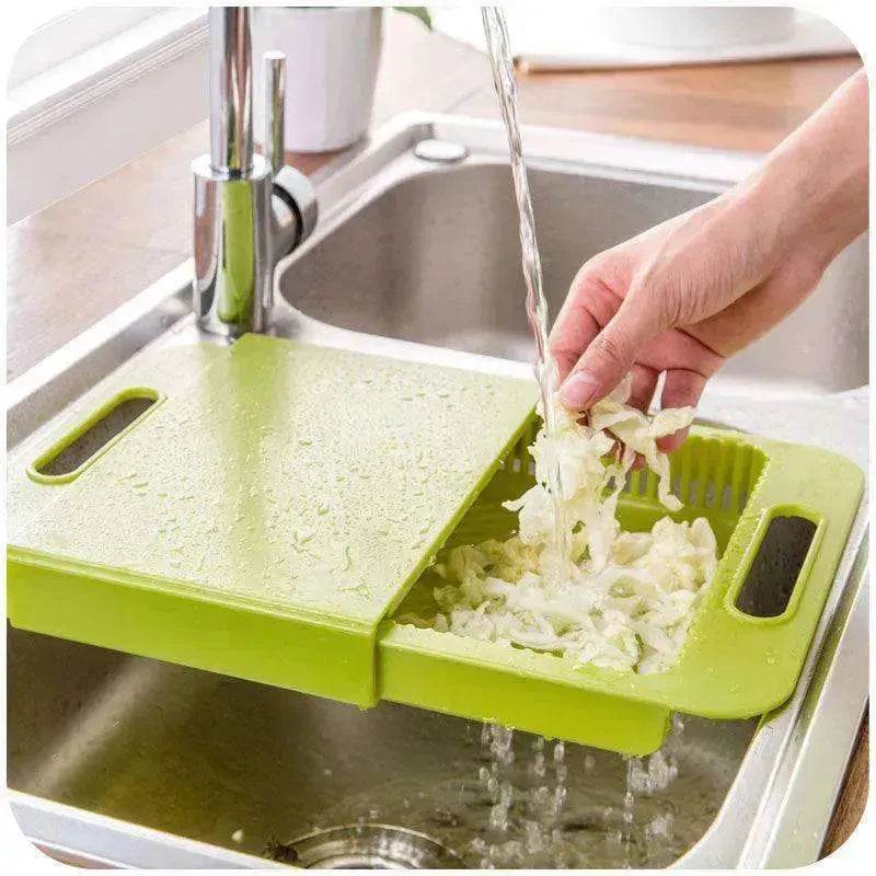 Multifunction Chopping Blocks Sinks Drain Basket Cutting Board Vegetable & Meat Kitchen Accessories - EX-STOCK Canada