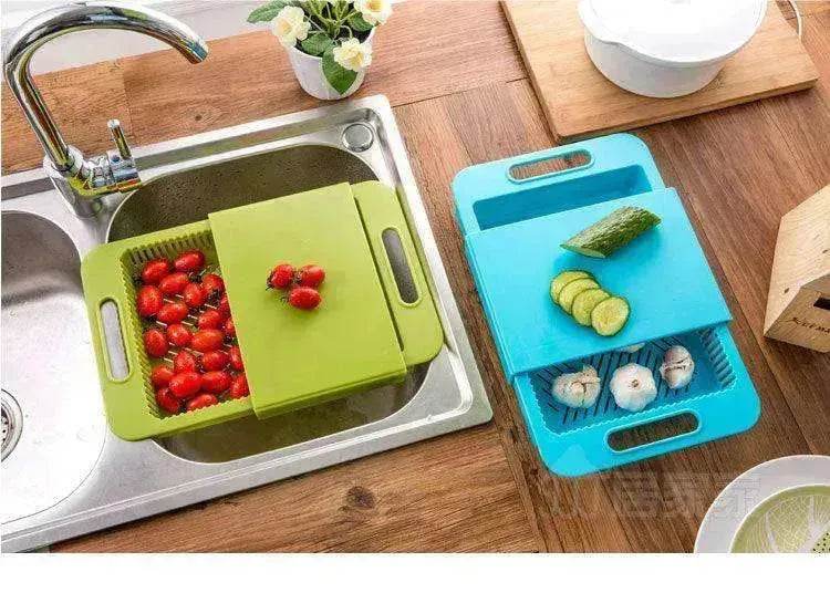 Multifunction Chopping Blocks Sinks Drain Basket Cutting Board Vegetable & Meat Kitchen Accessories - EX-STOCK Canada