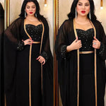 Muslim Turkey Arab Women's 2 Piece Set Long Dress Traditional African Clothing Fairy Dress - EX-STOCK Canada