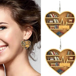 New Book Lovers Heart Librarian Earring - EX-STOCK Canada