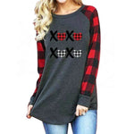 New Color Matching Women's Long-sleeved Valentine's Day Print Series Women's Top - EX-STOCK Canada