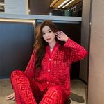 New Gold Velvet Pajamas Women's Suit  EX-STOCK CANADA
