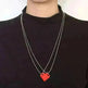 New Heart Shaped Stitching Acrylic Couple Necklace - EX-STOCK CANADA