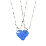New Heart Shaped Stitching Acrylic Couple Necklace - EX-STOCK CANADA