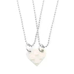 New Heart Shaped Stitching Acrylic Couple Necklace - EX-STOCK CANADA
