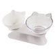 New Inclined Food Cat Ear Oblique Mouth Transparent Single Pet Bowl EX-STOCK Canada 