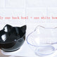 New Inclined Food Cat Ear Oblique Mouth Transparent Single Pet Bowl EX-STOCK Canada 