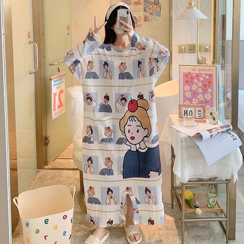 New Long-sleeved One-piece Pajamas For Women  EX-STOCK CANADA