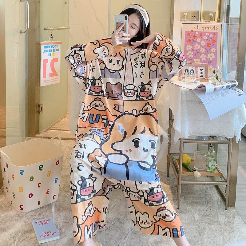 New Long-sleeved One-piece Pajamas For Women  EX-STOCK CANADA