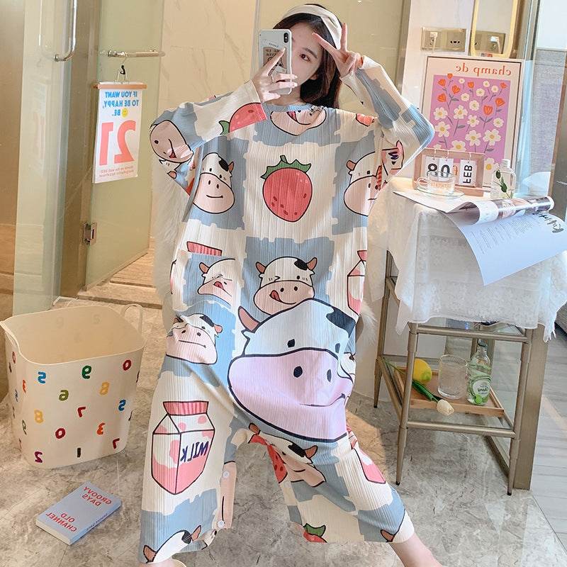 New Long-sleeved One-piece Pajamas For Women  EX-STOCK CANADA