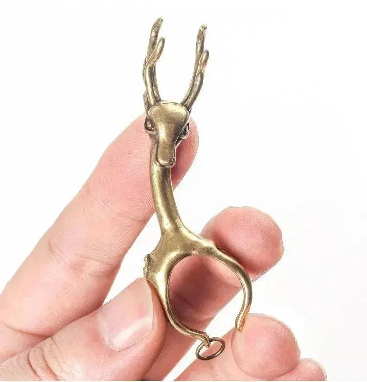 New Lucky Deer Anti-finger Smoked Yellow Release Finger Copper Ring - EX-STOCK Canada