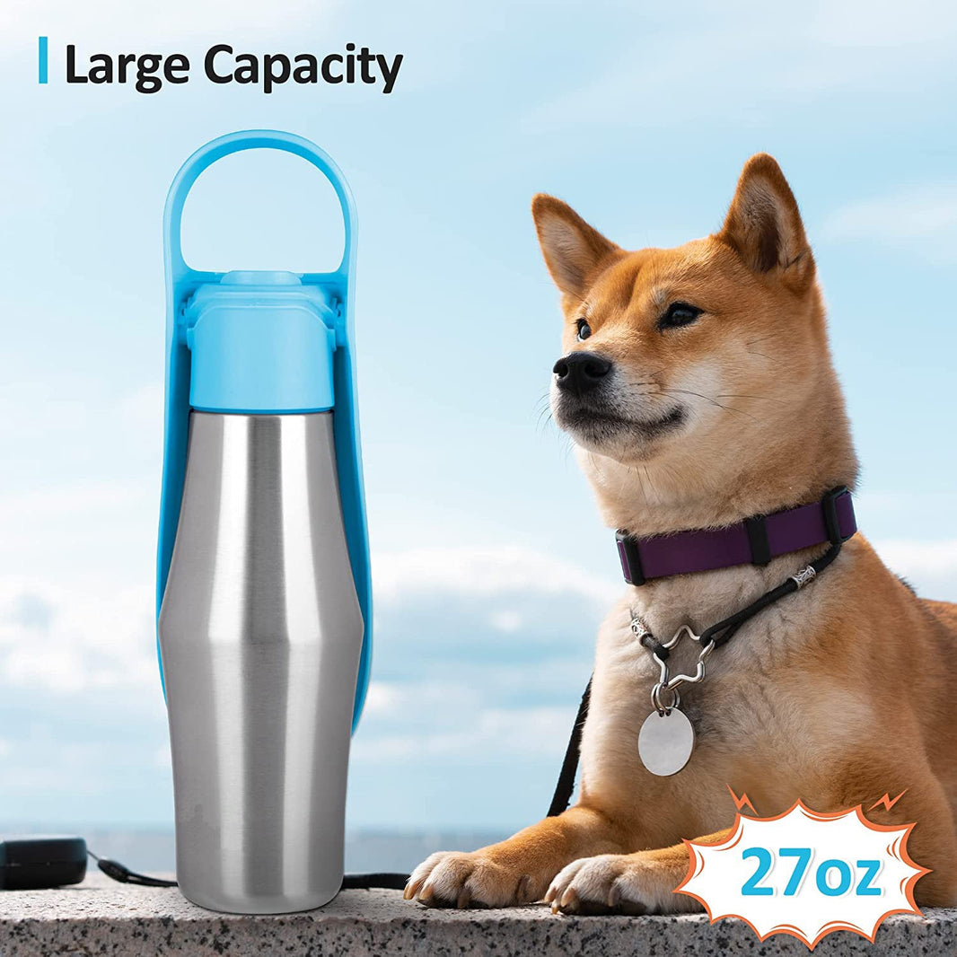 New Portable Pet Dog Water Bottle Soft Silicone Leaf Design For Dog Pets Outdoor Travel Drinking Bowls Water Dispenser EX-STOCK Canada 