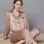 New Spring And Autumn Silk Couple Pajamas For Women - EX-STOCK Canada