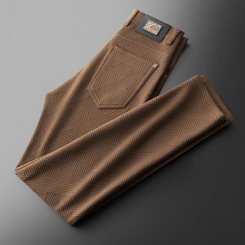 LOVI & VOUGE Autumn And Winter Jacquard Casual Pants trouser For Men - EX-STOCK Canada