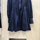 Women's Lace-up Bow Stand-up Collar Puff Sleeve Denim Dress - EX-STOCK Canada