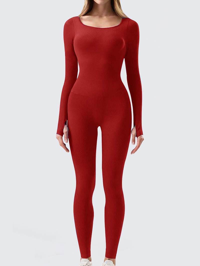 Yoga Jumpsuit & Workout Clothes Slim Thread Long Sleeve Yoga Jumpsuit - EX-STOCK Canada