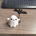 Mini Ghost Walking Dog Statue Halloween Decoration - EX-STOCK Canada