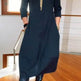 Autumn And Winter New All-matching Solid Color Loose Round-neck Long-sleeved Dress Women - EX-STOCK Canada