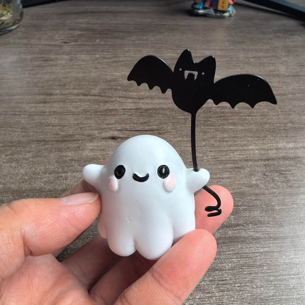 Mini Ghost Walking Dog Statue Halloween Decoration - EX-STOCK Canada