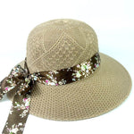 Summer Women's Wide Brim Bowknot All-Match woven Sun Hat - EX-STOCK Canada