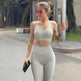 C3M European And American High Waist Sweat-absorbent Workout Clothes Sling Yoga Suit - EX-STOCK CANADA