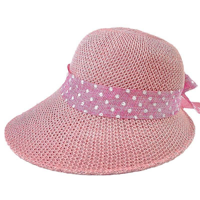 Summer Women's Wide Brim Bowknot All-Match woven Sun Hat - EX-STOCK Canada