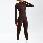 2pcs set Nude Feel Workout Outfit set Gym Clothes for women - EX-STOCK Canada