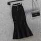 High Waisted Fish tail Mermaid Denim Midi Skirt - EX-STOCK Canada