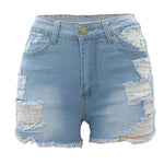 High Elastic Ripped Jeans Denim Shorts For Women - EX-STOCK Canada