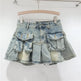 Fashion Personality Denim Little Short Mini Jeans flared Skirt - EX-STOCK CANADA