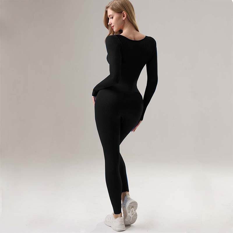 Yoga Jumpsuit & Workout Clothes Slim Thread Long Sleeve Yoga Jumpsuit - EX-STOCK Canada