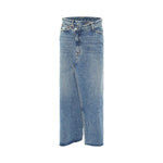 Washed Denim Front Split High-grade Jeans Skirt - EX-STOCK Canada