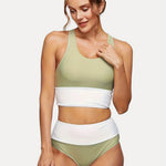 Plus Size Split Swimsuit Printed Zipper Bikini Swimsuit - EX-STOCK Canada