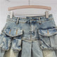 Fashion Personality Denim Little Short Mini Jeans flared Skirt - EX-STOCK CANADA