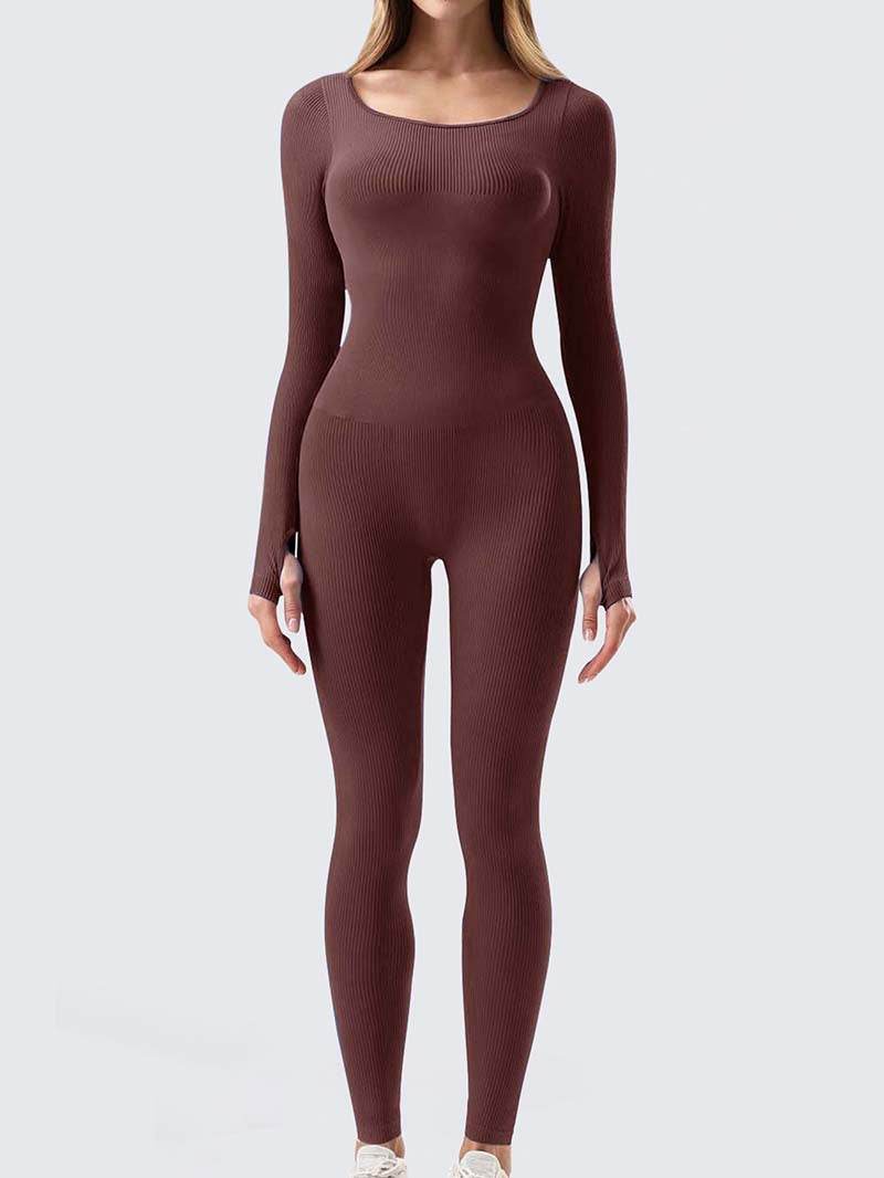 Yoga Jumpsuit & Workout Clothes Slim Thread Long Sleeve Yoga Jumpsuit - EX-STOCK Canada