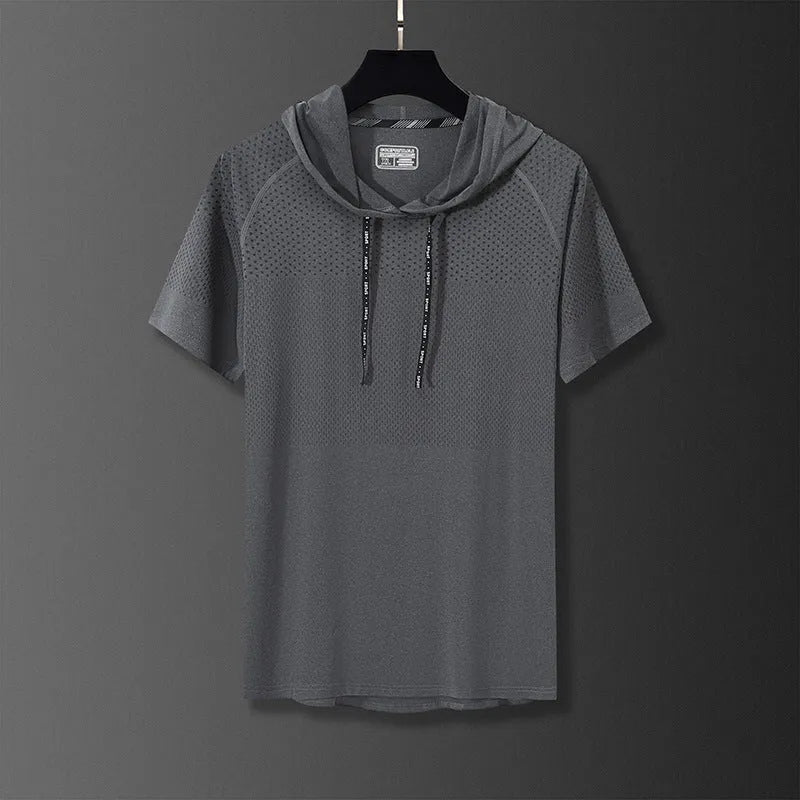 Quick-drying Hooded T-shirt Exercise Workout Clothes High Elasticity - EX-STOCK CANADA