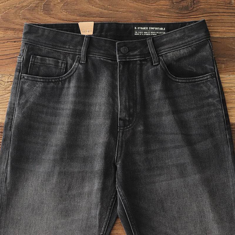 Denim Cotton Men's Heavy Black Washed Denim Jeans Pant trouser - EX-STOCK Canada