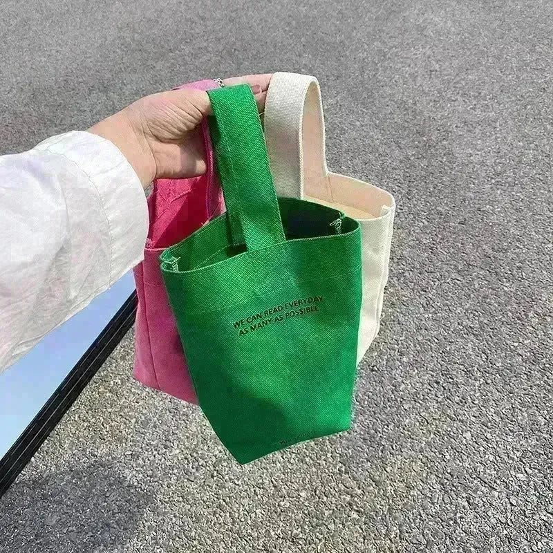 Canvas Lunch Solid Color Canvas Bag - EX-STOCK CANADA