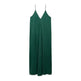 Elegant Women’s Summer Maxi Dress Casual Spaghetti Straps Solid V-Neck Cami Backless Dresses - EX-STOCK CANADA