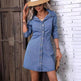 Retro Waist-controlled Slimming Long Sleeve Denim Dress - EX-STOCK Canada