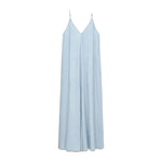 Elegant Women’s Summer Maxi Dress Casual Spaghetti Straps Solid V-Neck Cami Backless Dresses - EX-STOCK CANADA