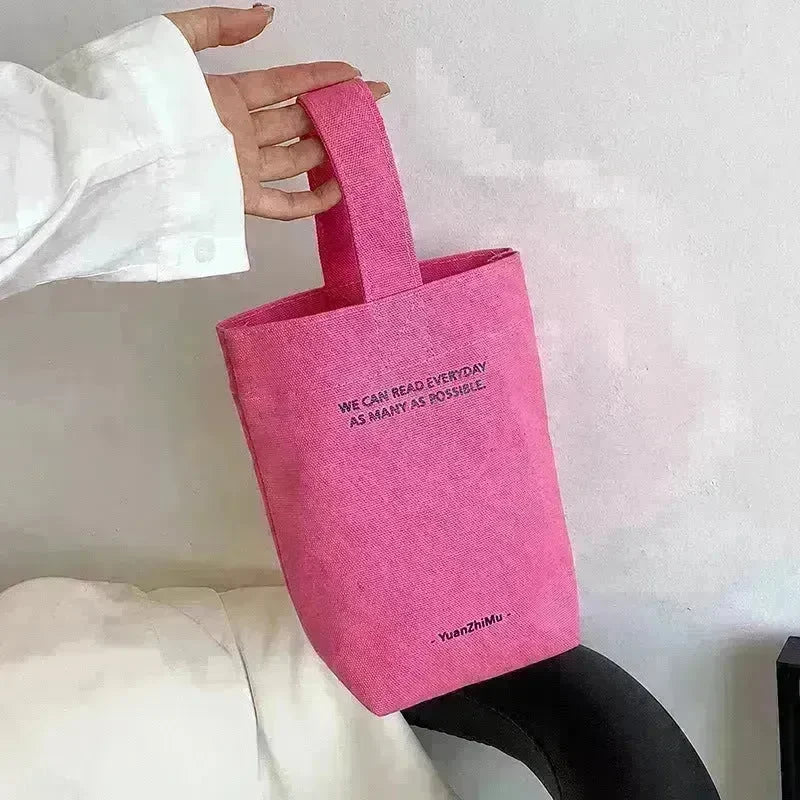 Canvas Lunch Solid Color Canvas Bag - EX-STOCK CANADA