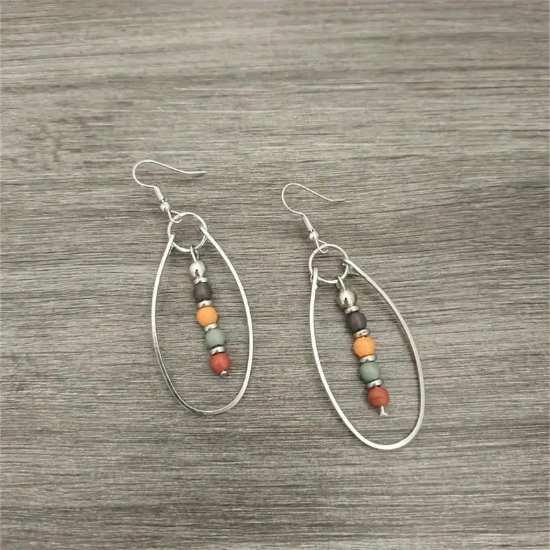 Turquoise Beaded Bohemian Vintage Earrings - EX-STOCK CANADA
