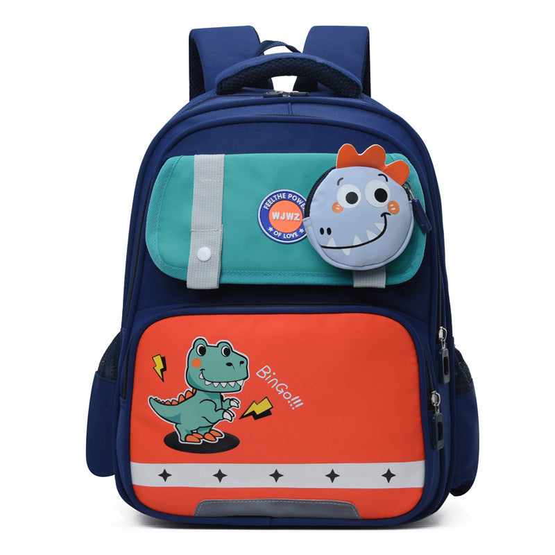 Elementary School Student Schoolbag Large Capacity Spine Protection Lightweight Dinosaur EX-STOCK