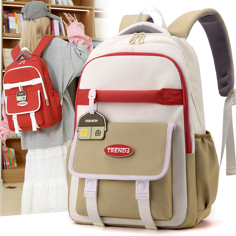New Preppy Style Girls Casual Multicolor Lightweight Double-shoulder Backpack EX-STOCK