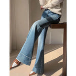 French Style Temperament Retro Washed Baggy Jeans Pant For Women - EX-STOCK Canada