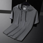 Quick-drying Hooded T-shirt Exercise Workout Clothes High Elasticity - EX-STOCK CANADA
