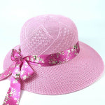 Summer Women's Wide Brim Bowknot All-Match woven Sun Hat - EX-STOCK Canada