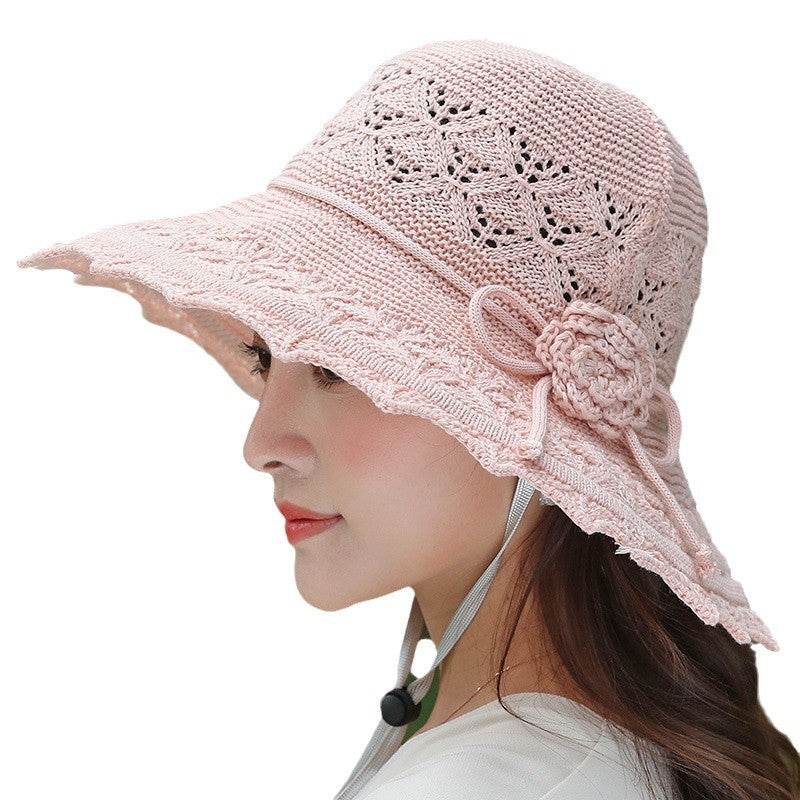 New Summer Outdoor Sunshade UV Protection Wide Brim Crotchet Sun Hat with neck flap for women - EX-STOCK Canada