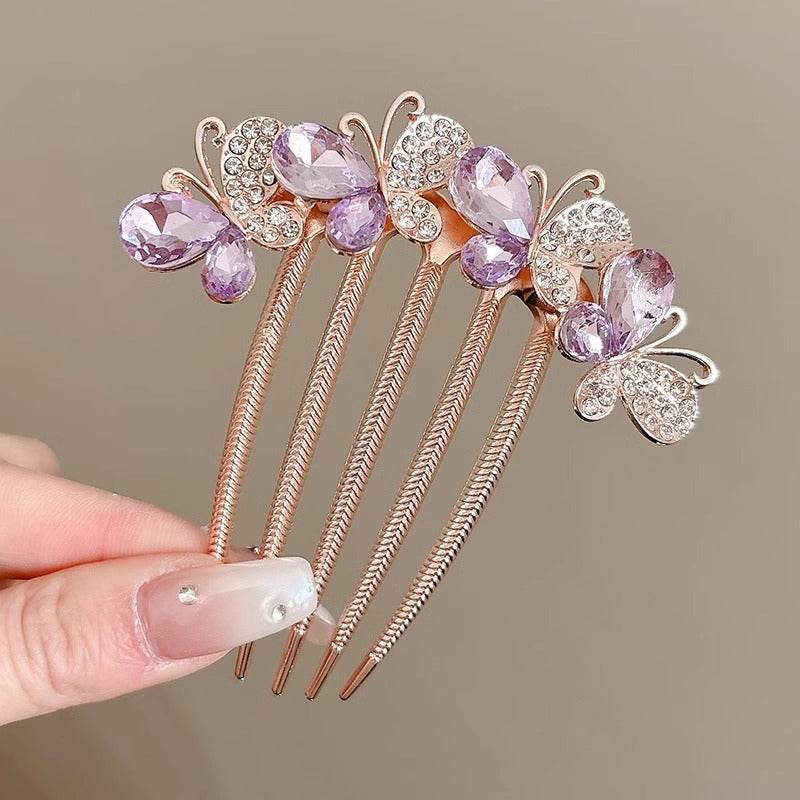 Butterfly Rhinestone Barrette Clip - EX-STOCK Canada